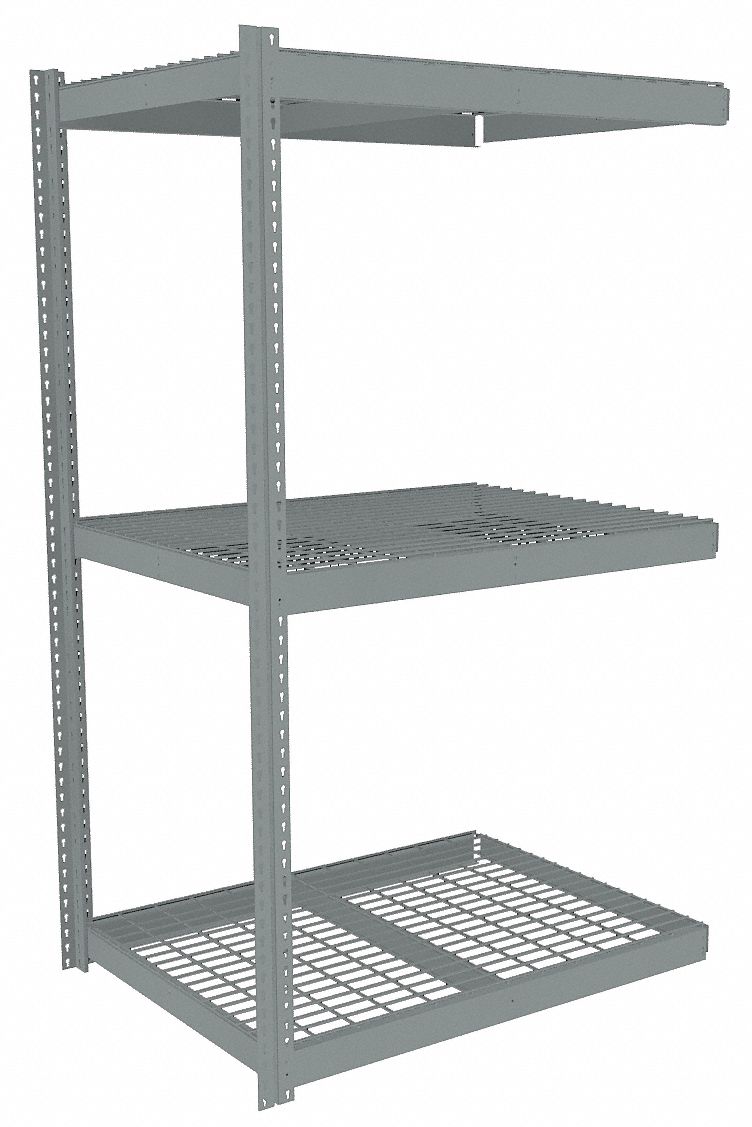 Tennsco Boltless Shelving Add On Heavy Duty 48 In X 36 In 84 In Overall Ht 3 Shelves Steel 8174