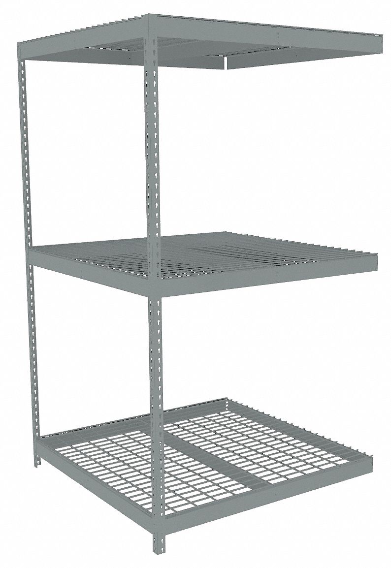 Tennsco Boltless Shelving Add On Heavy Duty 48 In X 48 In 84 In Overall Ht 3 Shelves Steel 6282