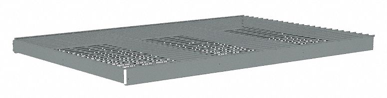 Shelf: 72 in   x 48 in, 2, 000 lb Load Capacity, Steel, 5 ga Decking, Gray, Shelf