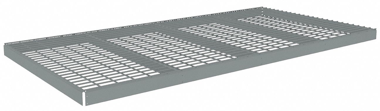 SHELF, 96 IN X 48 IN, 1,250 LB LOAD CAPACITY, STEEL, 5 GA DECKING, GREY, SHELF