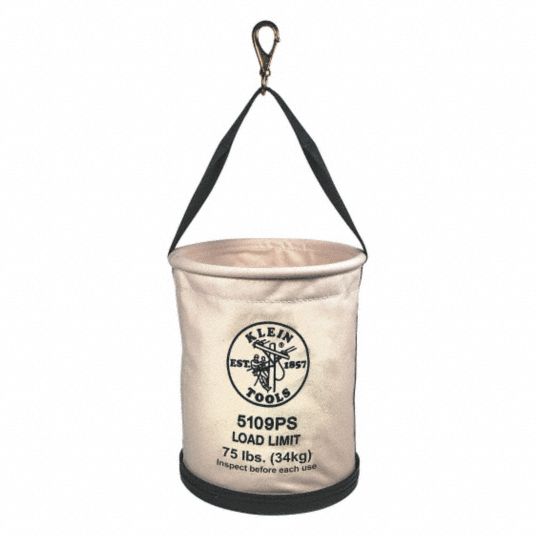 Klein Tools Wide Straight Wall Bucket with Pocket - 5109PS