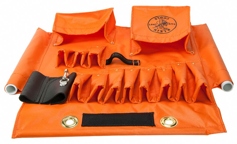 KLEIN TOOLS Tool Apron: Vinyl, Lineman, 18 Pockets - 36K970|51829M ...