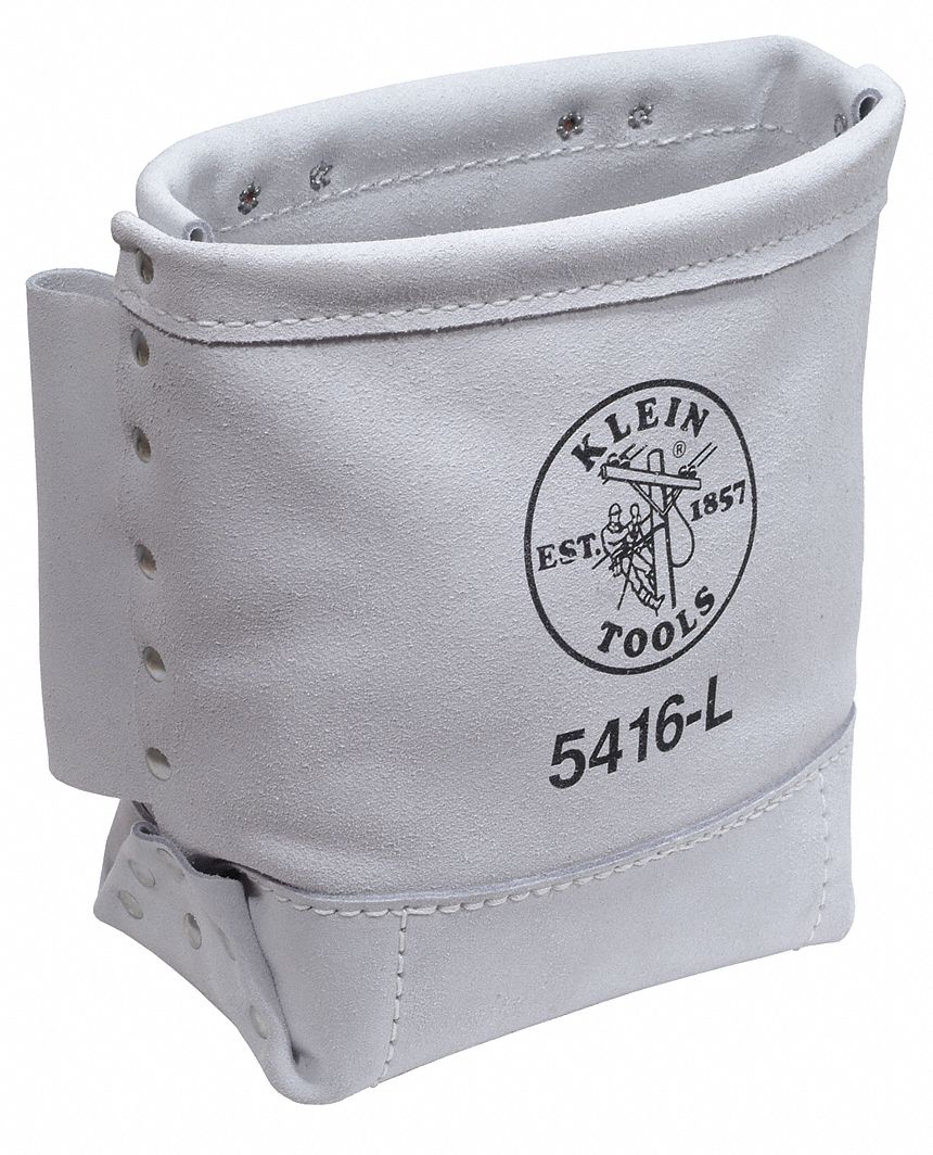 KLEIN TOOLS White Tool Pouch, Leather 36K9735416L Grainger