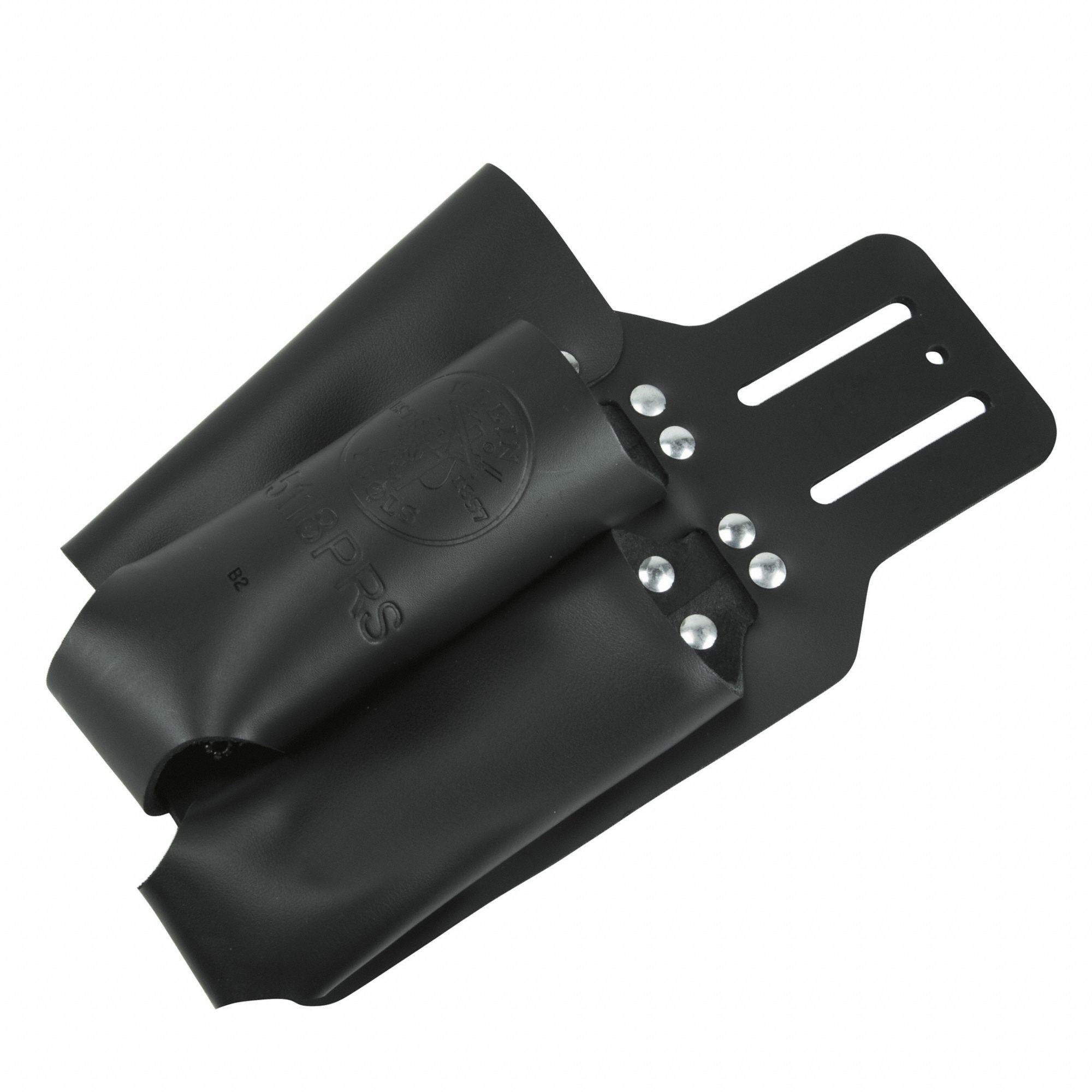 KLEIN TOOLS Black, Tool Pouch, Leather, For Maximum Belt Width 2 in