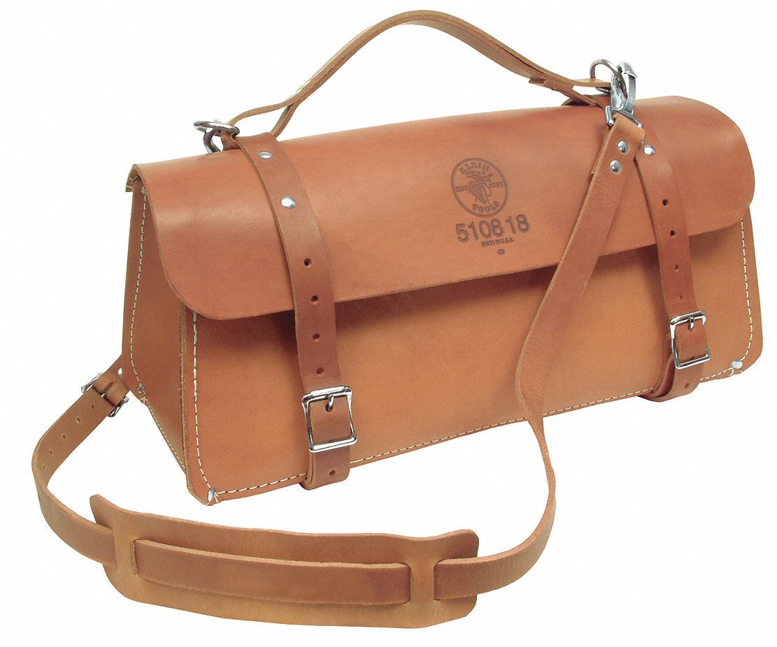KLEIN TOOLS, Leather, 0 Pockets, Tool Bag 36L250510818 Grainger