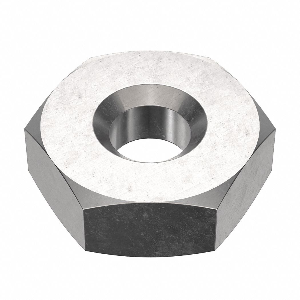 Hex Nut: Std Hex, #8-32 Thread, 11/32 in Hex Wd, 1/8 in Hex Ht, Stainless Steel, 18-8, 20, 000 PK