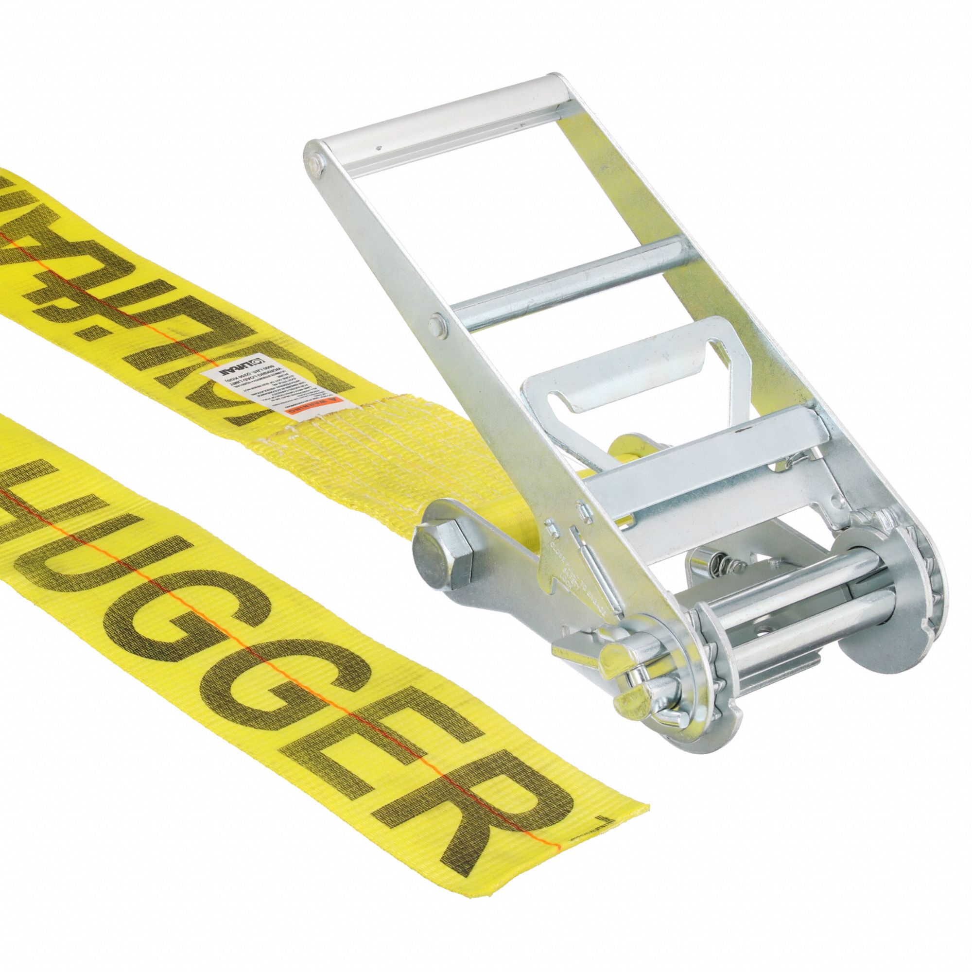 Tie Down Strap: Ratchet, Endless, Gen Purpose, 4 in Wd, 5, 000 lb WLL, Yellow, 15 ft Lg