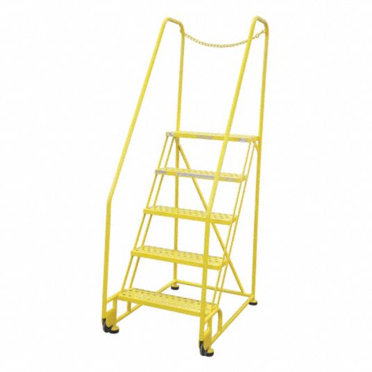 COTTERMAN Tilt and Roll Ladder: 50 in Platform Ht, 10 in Platform Dp ...