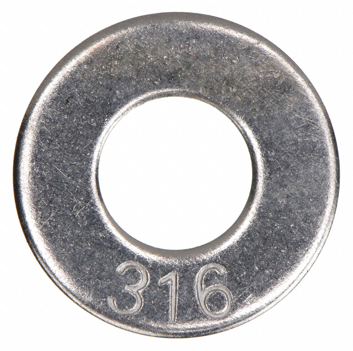 FLAT WASHER, FOR ¼ IN SCREW, 316 STAINLESS STEEL, PLAIN FINISH, ¼ IN ID, ⅝ IN OD