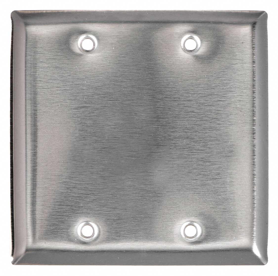 ELECTRICAL BOX COVER, BOX COVER, 2 GANGS, BLANK, 1/16 IN RAISED H, FOR SQUARE BOX SHAPE