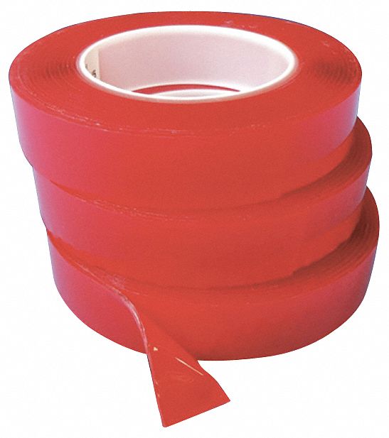 Double-Sided Foam Tape: Transparent, 1/2 in x 5 1/2 yd, 1/16 in Tape Thick, Acrylic, 40° to 212°F