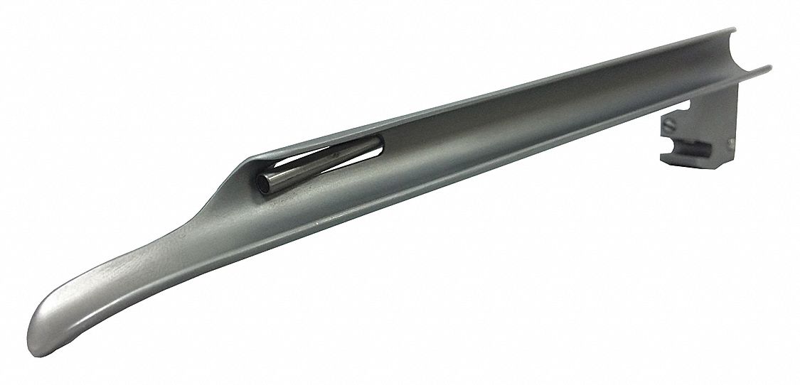 Laryngoscope Blades: Miller, 4 Blade Size, Fiber Optic, 9 in Overall Lg, 7/8 in Overall Wd