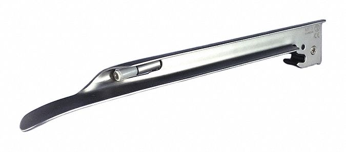 Laryngoscope Blades: Miller, 3 Blade Size, Std, 8 in Overall Lg, 7/8 in Overall Wd