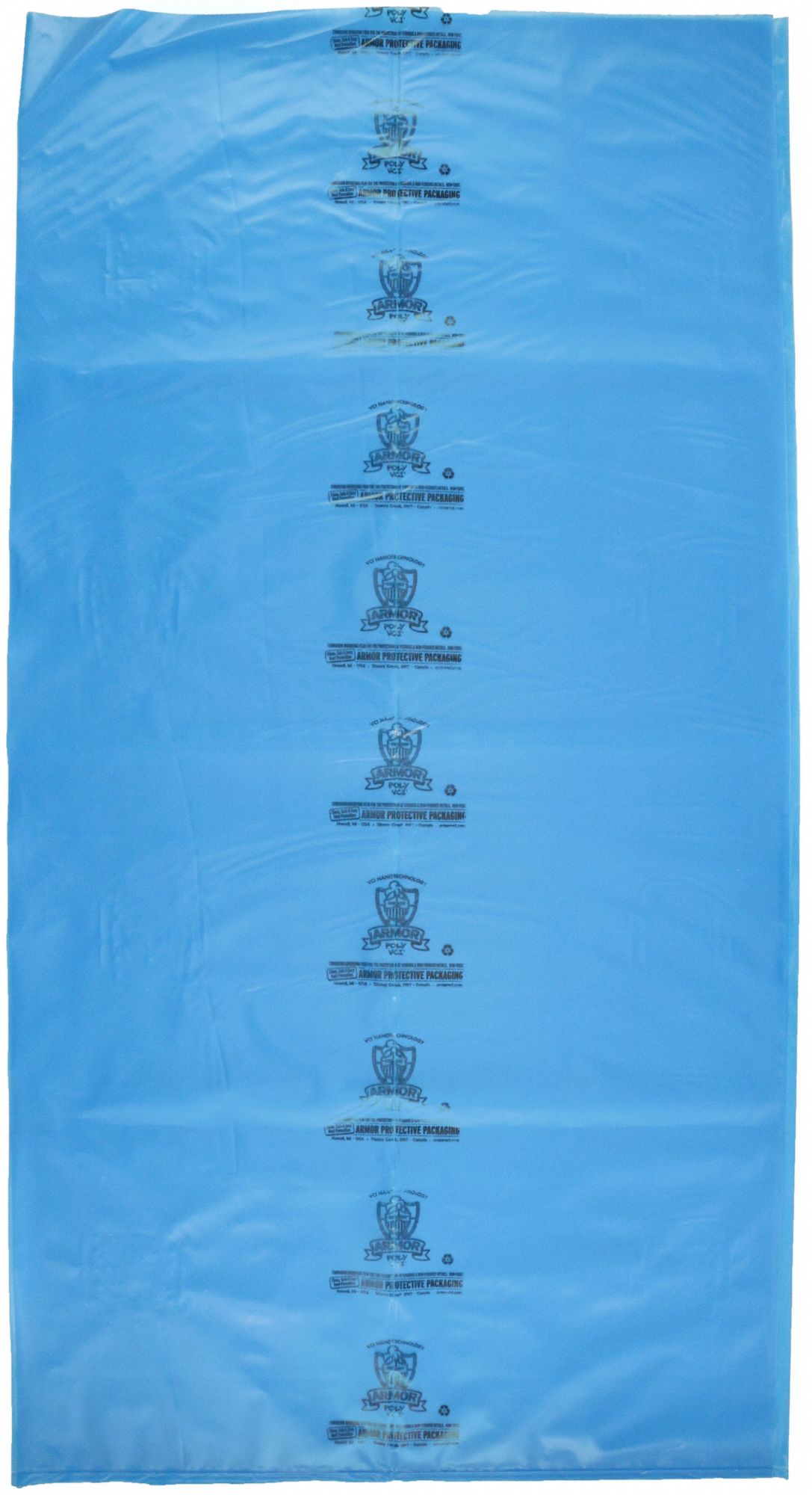 Open-Ended Bag: 4 mil Thick, 29 in Wd, 56 in Lg, Blue, Roll, Low Density Polyethylene (LDPE), 50 PK