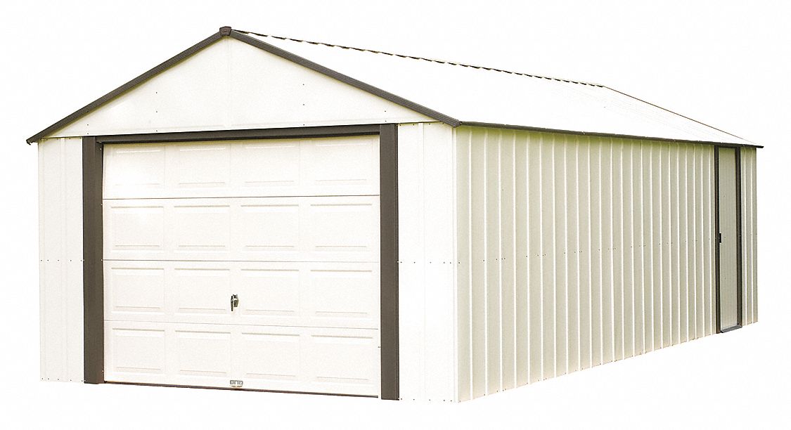 ARROW SHEDS Outdoor Storage Shed, 362 cu. ft., Almond - 36LR09|VT1231 ...