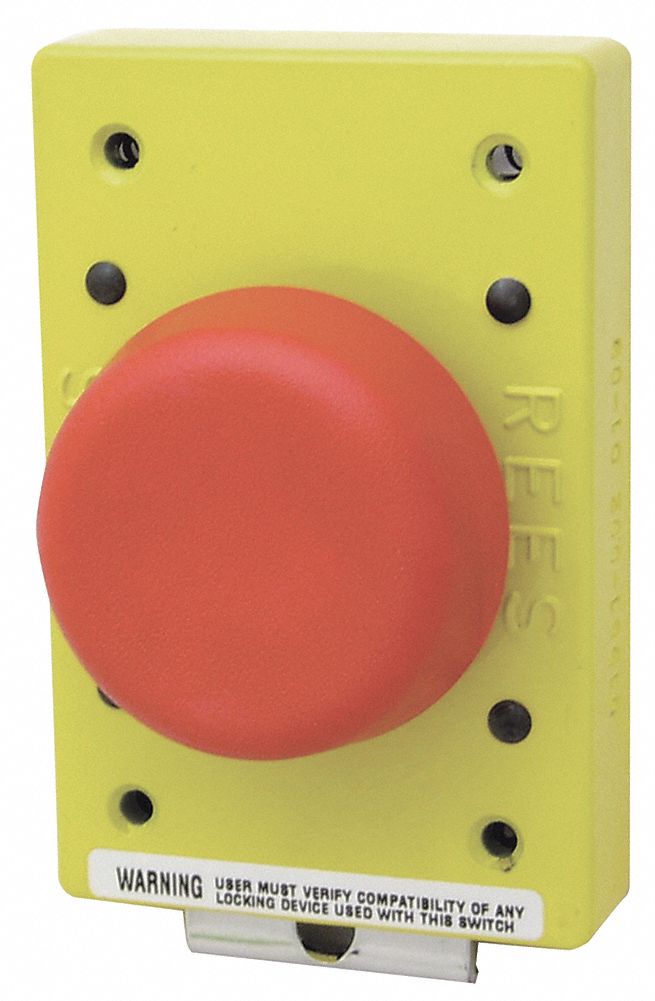MushroomPushButton, NonIllum, Red,