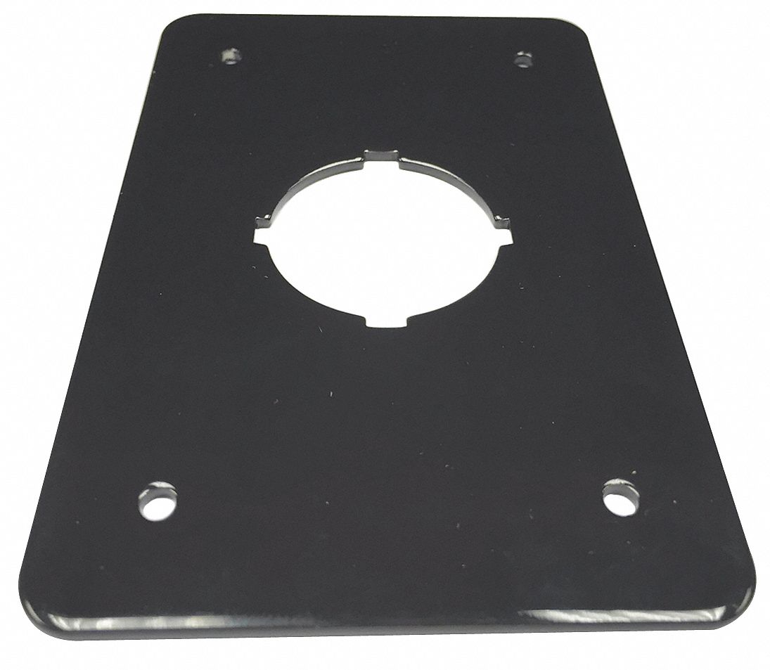 Switch Plate: 110 mm Size, 30.5mm Switches, Black