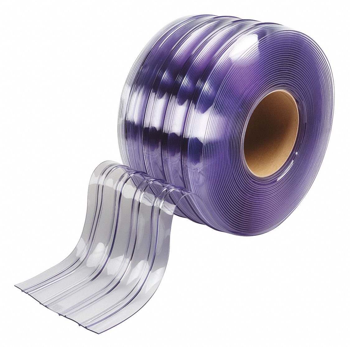 FLEXIBLE BULK ROLL,RIBBED,8IN,CLEAR