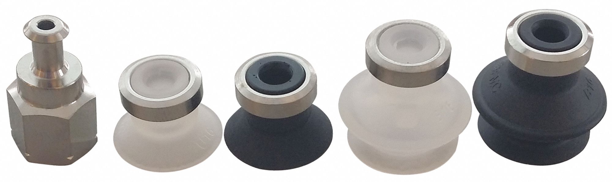 SMC 16 mm NBR and Silicon Bellows and Flat Vacuum Pad Test Kit, Black