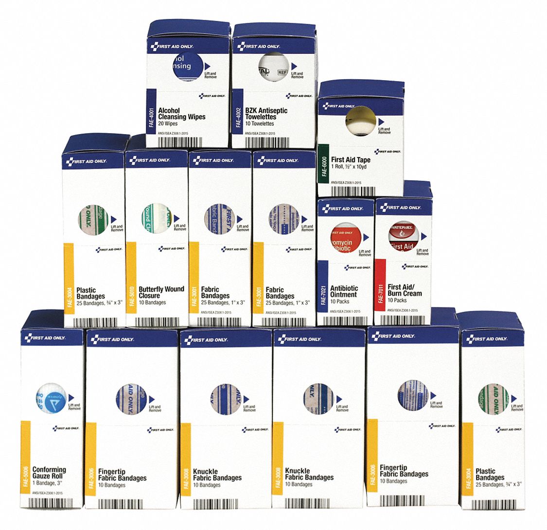Complete Refill or Kit: 206 Components, 50 People Served, Not ANSI Compliant