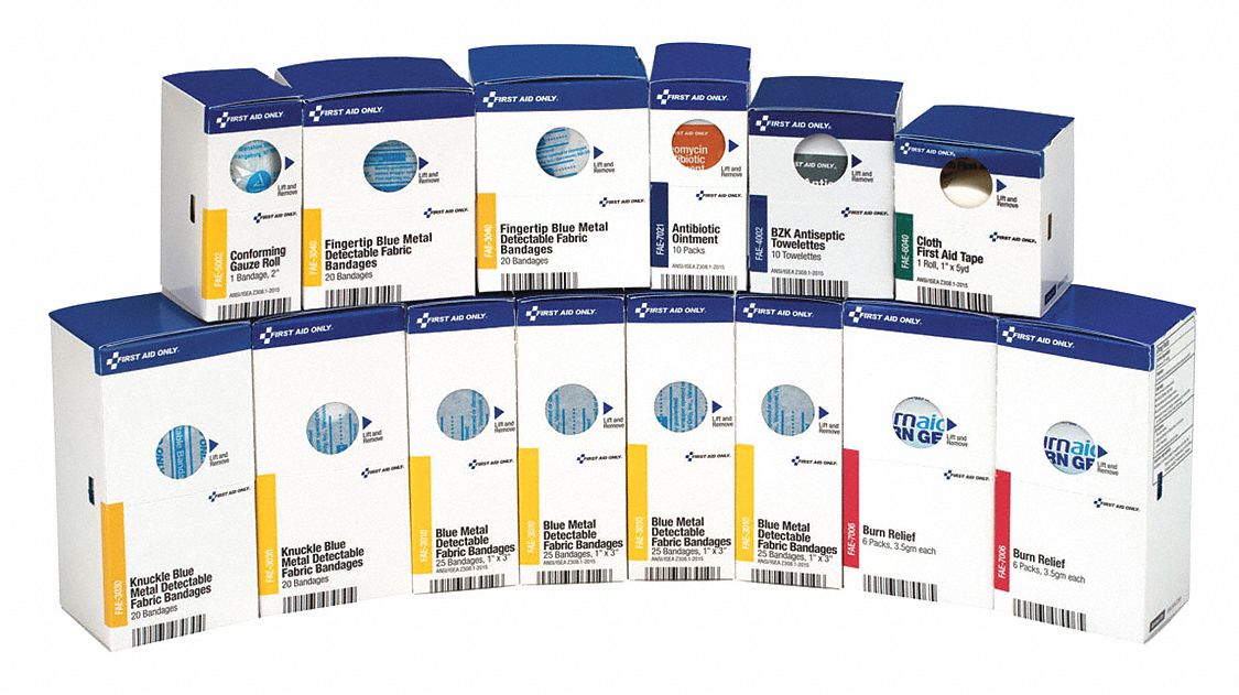 Complete Refill or Kit: 214 Components, 25 People Served, Not ANSI Compliant