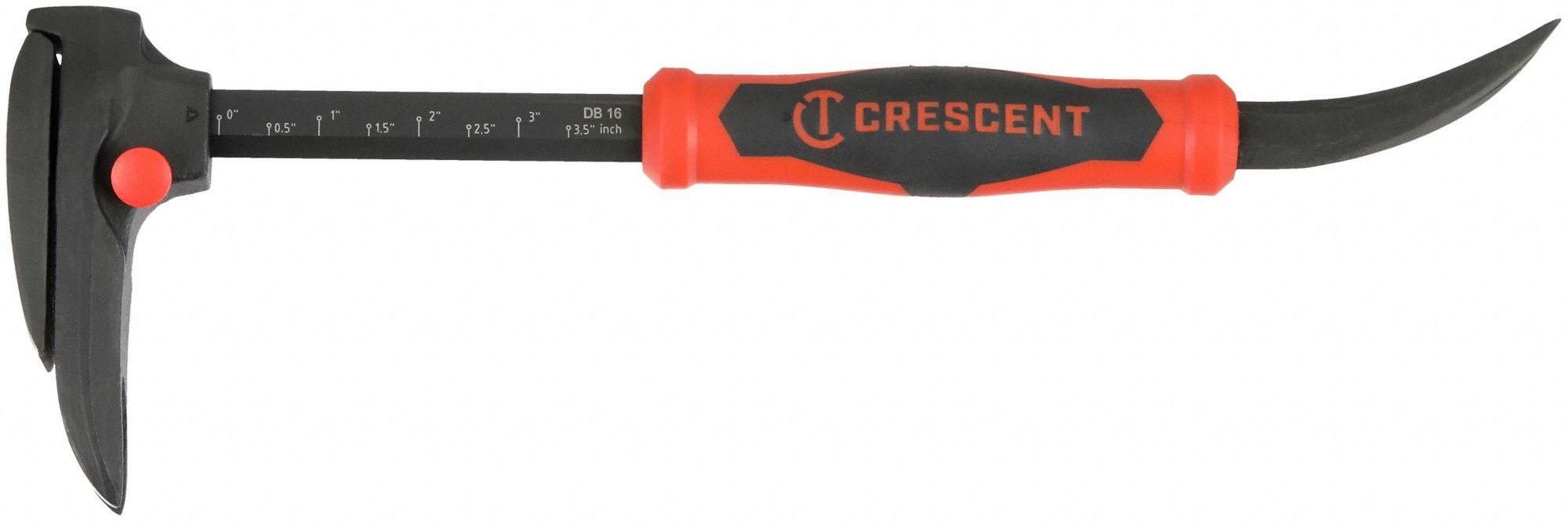 CRESCENT Adjustable Nail Puller Claw End, 16 in Overall Lg, 7/16 in