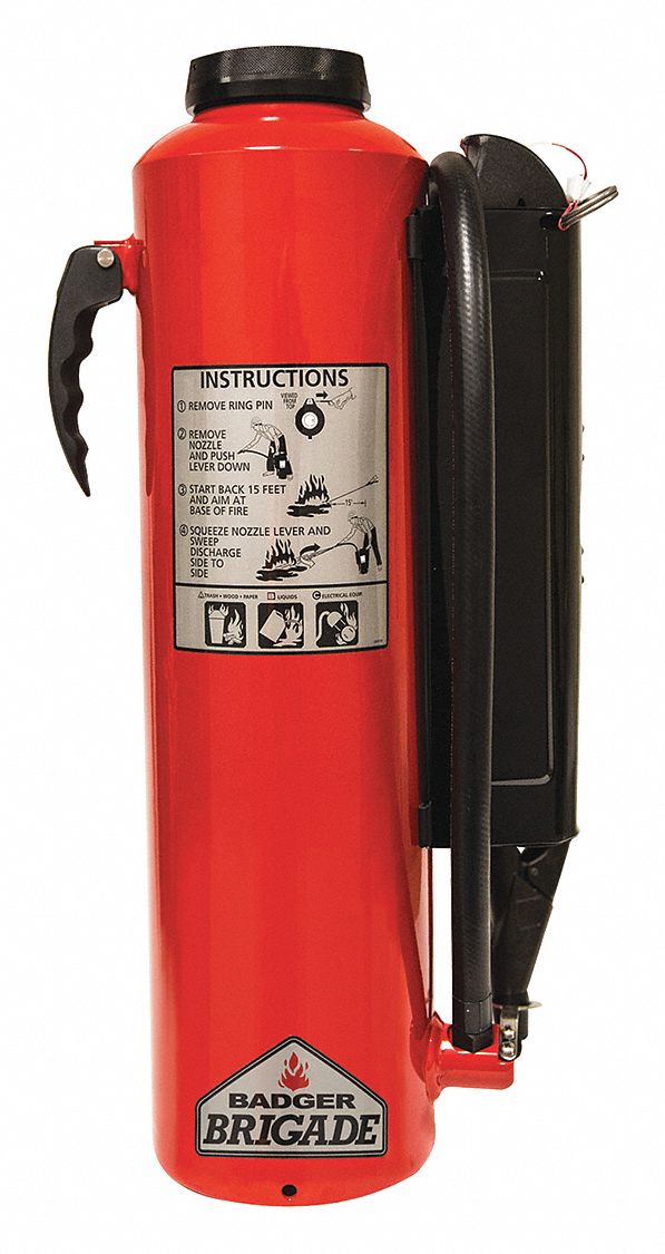 BADGER, 22 Lb Extinguisher Capacity, 2A:40B:C, Fire Extinguisher ...