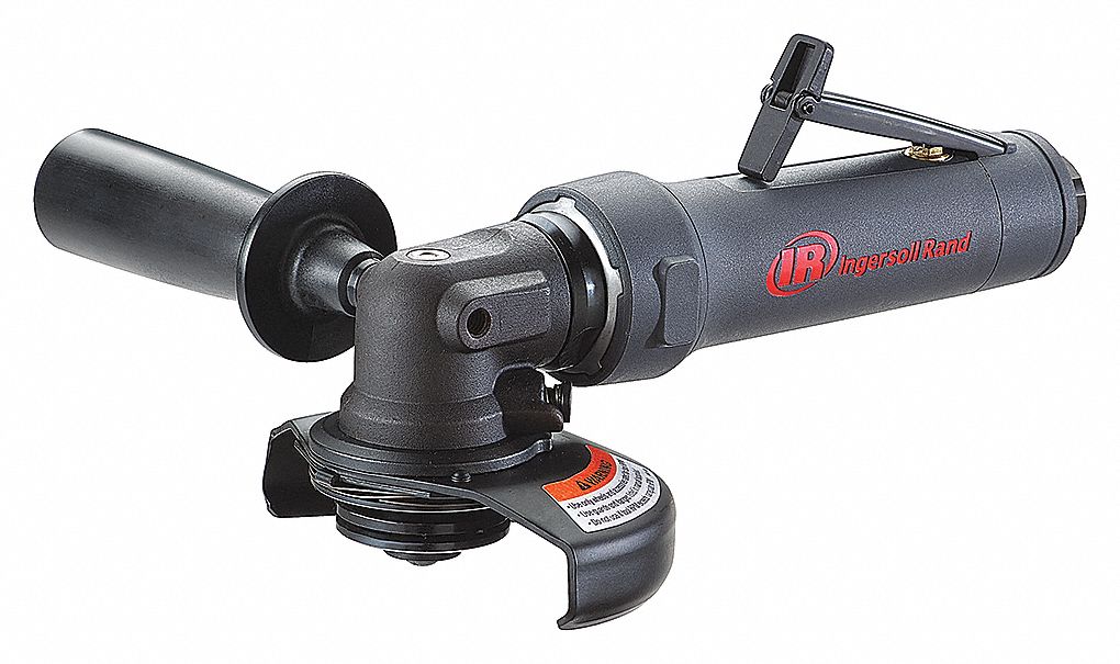 ANGLE GRINDER, INDUSTRIAL DUTY, SAFETY LOCKING LEVER, 9000 RPM, 90 CFM, 9 1/4 IN, 3/8 IN, COMPOSITE