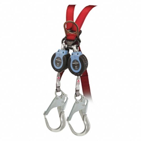 FallTech 82706TB5 Twin DuraTech 6' Compact Web SRL, Carabiner & Alignment Clip