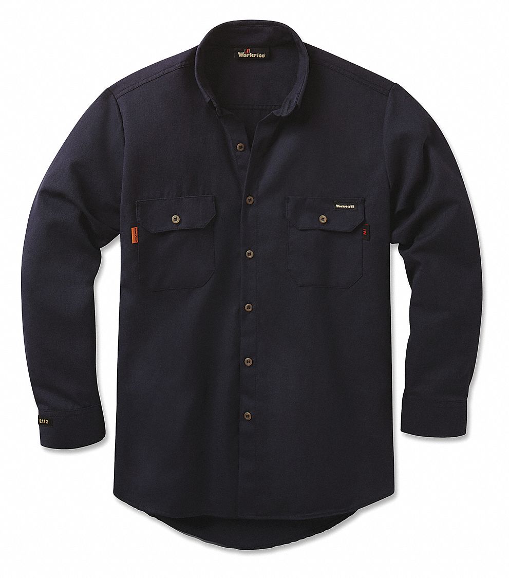 WORKRITE FR, S, Nomex® IIIA ( 7 oz ), Flame-Resistant Collared Shirt ...