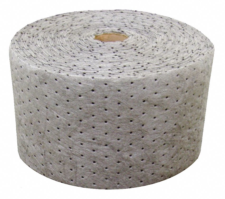 Absorbent Roll, Universal, Gray, 150 ft.L
