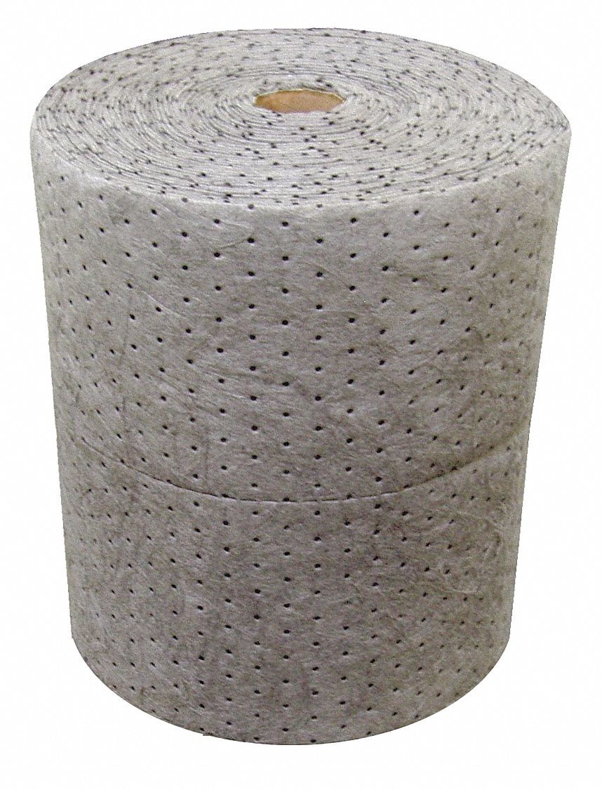Absorbent Roll, Universal, Gray, 150 ft.L