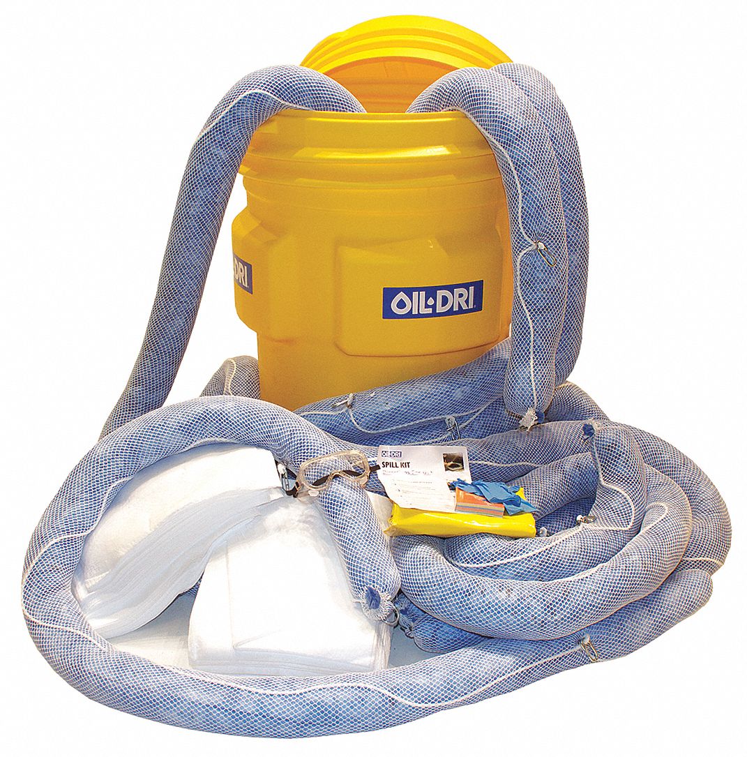 OILDRI Spill Kit, OilBased Liquids 36MV46L90943G Grainger