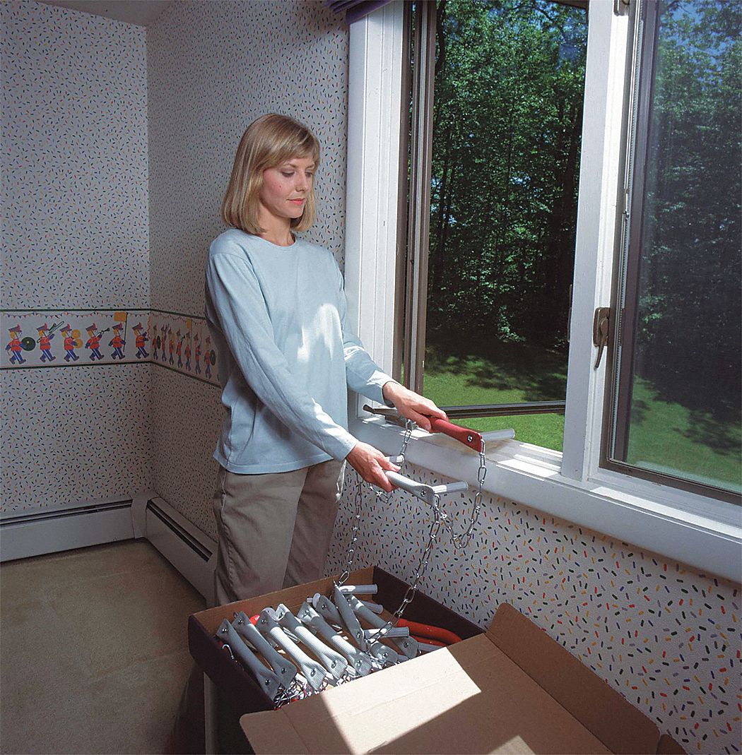 RESQLADDER Emergency Escape Ladder, 50 ft Length, For Use With Standard