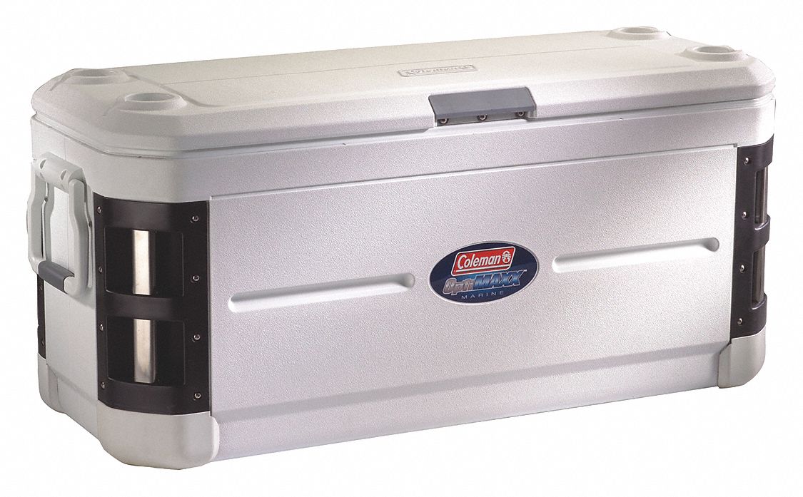 Marine Chest Cooler: 200 qt Cooler Capacity, 53 in Exterior Lg, 22 1/2 in Exterior Wd, White