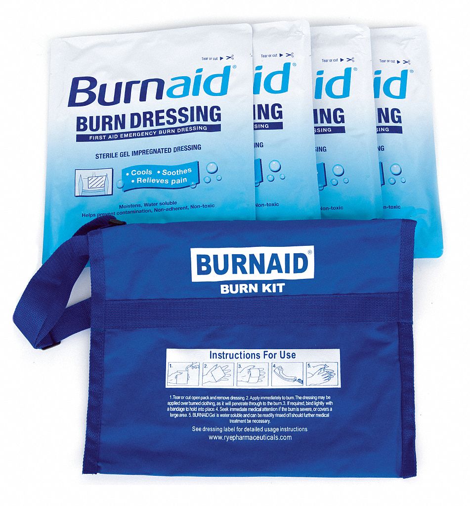 Burn blanket kit unitized sterile surgical foam impregnated with