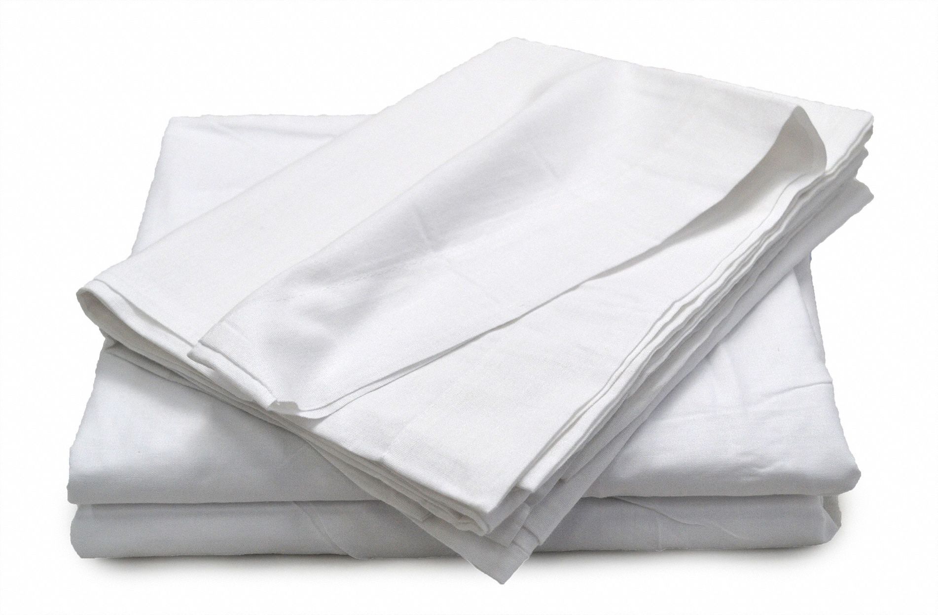 Fitted Sheet: Twin, 80 in Overall Lg, 36 in Overall Wd, T130, White, Elastic Corner