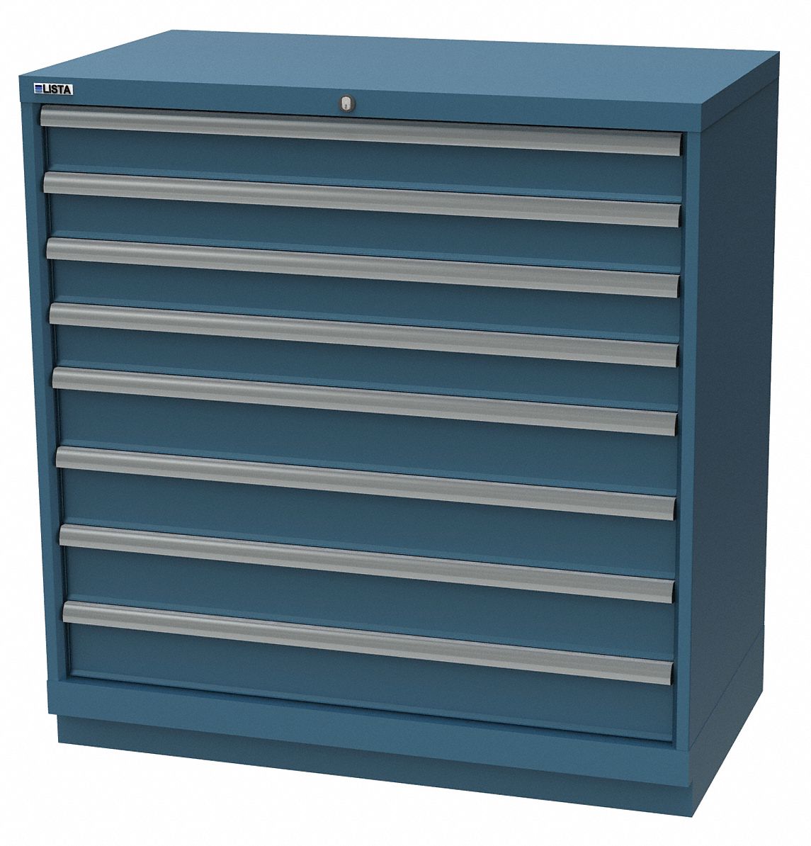 Modular Drawer Cabinet: 40 1/4 in x 22 1/2 in x 41 3/4 in, 9 Drawers, 134 Compartments, Steel