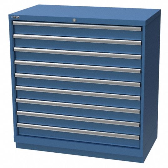 LISTA Stationary Counter Height Modular Drawer Cabinet, 9 Drawers, 40 1 ...