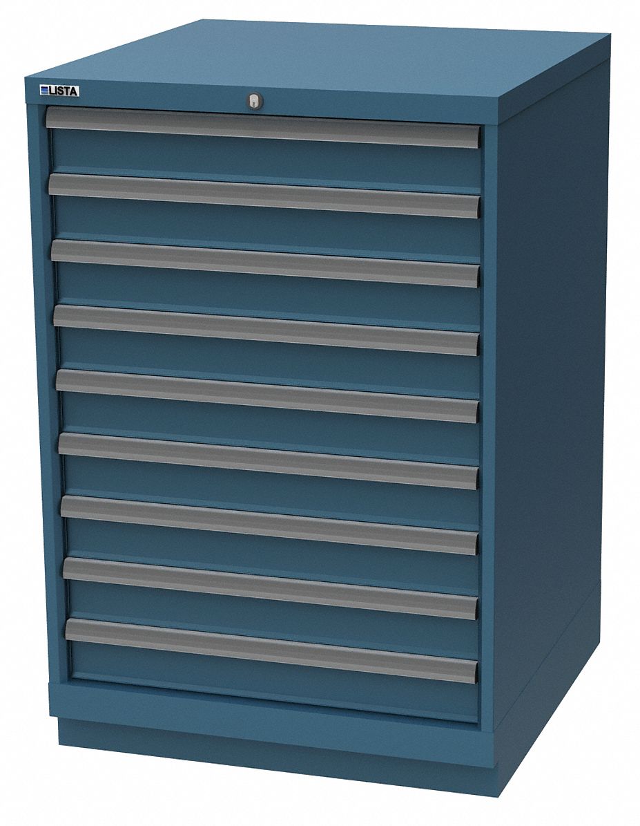 LISTA Stationary Counter Height Modular Drawer 9 Drawers, 28 1