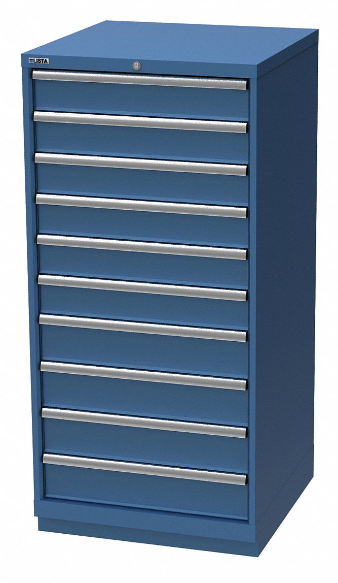 LISTA Modular Drawer Cabinet: 28 1/4 in x 28 1/2 in x 57 1/8 in, 10 ...