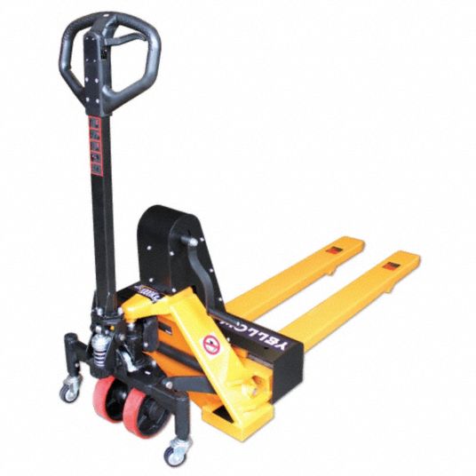 YELLOW JACKIT AdjustableWidth Manual Pallet Jack, 2,200 lb Load
