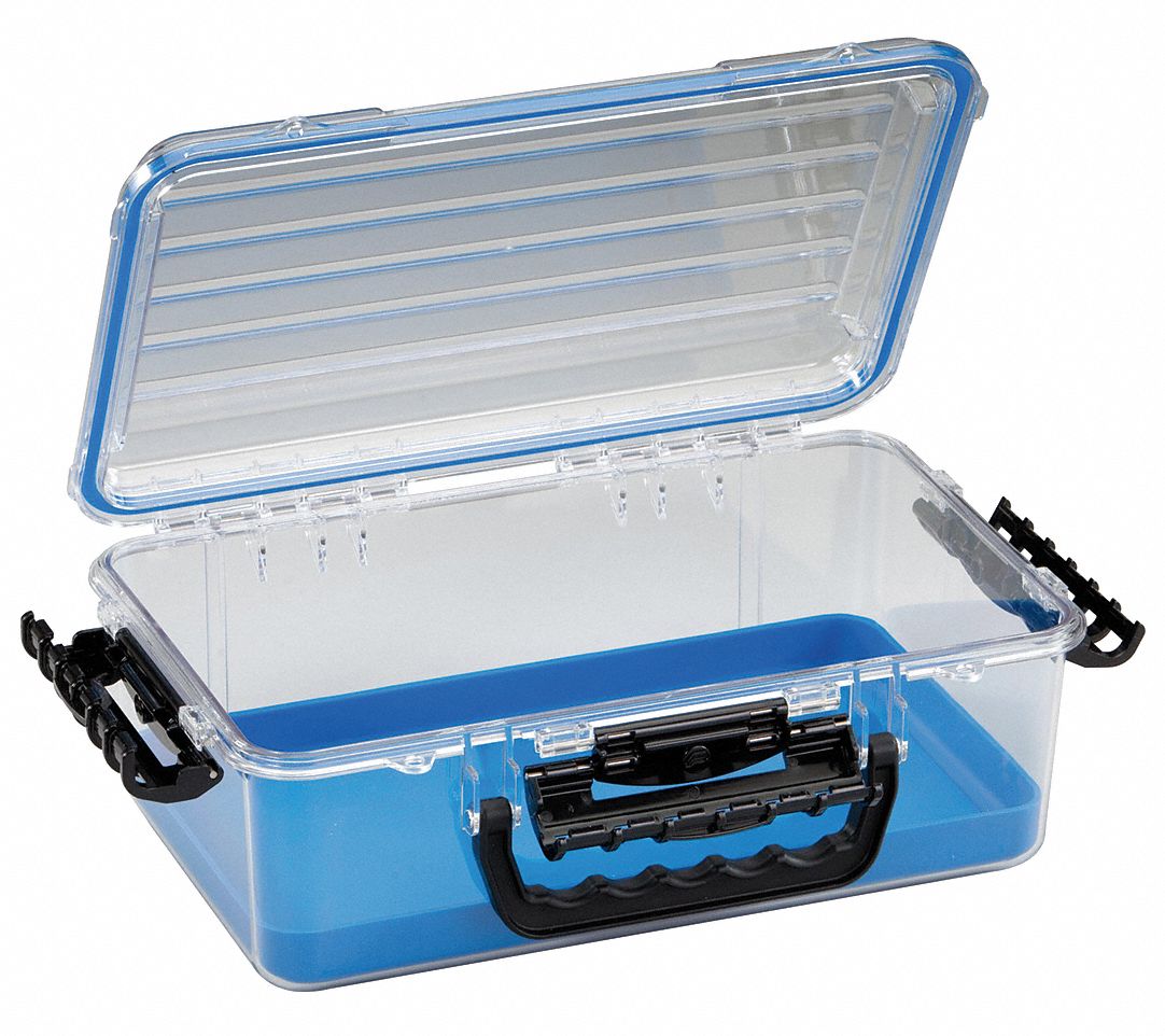 PLANO MOLDING WATERPROOF STORAGE BOX,9 IN. W,CLEAR - Small Parts