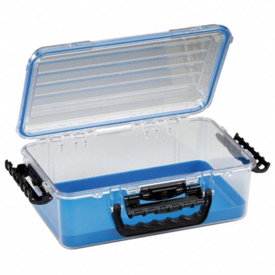 PLANO MOLDING, 9 in x 5 1/8 in, Clear, Storage Box - 36N206