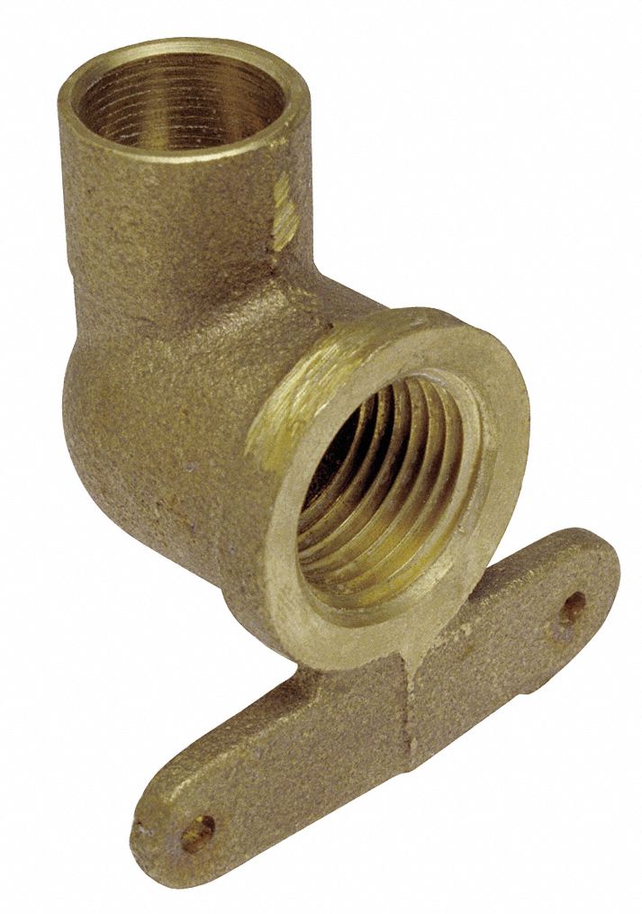 Sweat Fitting Elbow: 1/2 in CTS x 1/2 in Pipe, Cup x FNPT, Hi Ear, Bronze