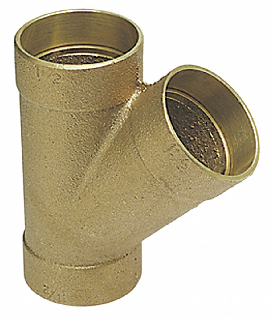 REDUCING WYE: CAST BRONZE, CUP X CUP X CUP, 2 IN X 2 IN X 1½ IN COPPER TUBE SIZE