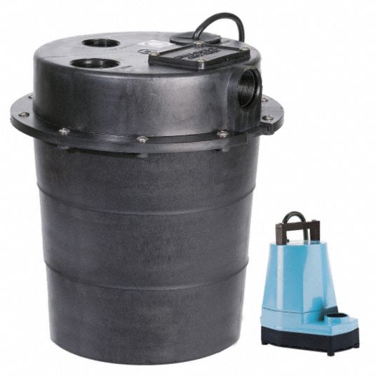 LITTLE GIANT Sink Drain Pump System 1/6 hp HP, 5 A Amps, 15 gpm Flow