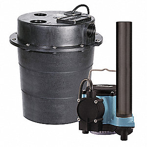 1 3 Hp Sink Drain Pump System 9 Amps 115 Voltage Basin Capacity 5 0 Gal