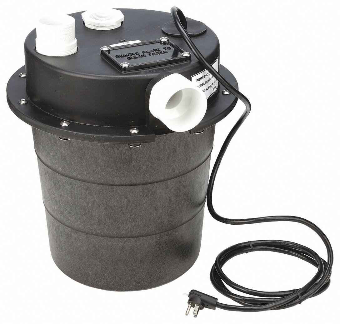 LITTLE GIANT, 1/3 hp HP, 9 A Amps, Sink Drain Pump System 36N561