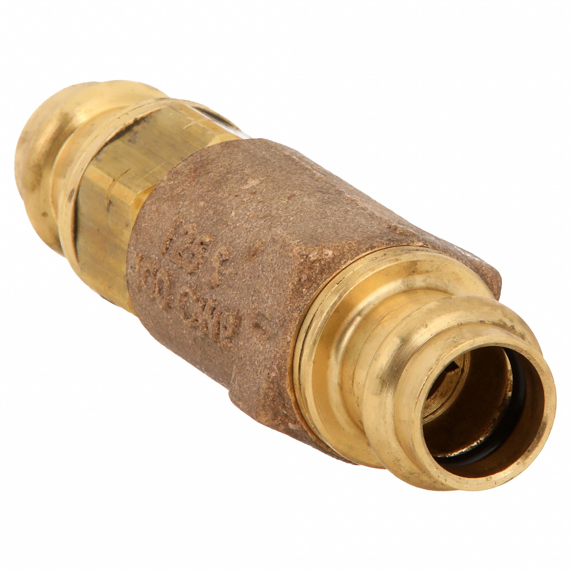BALL CONE CHECK VALVE, BALL, INLINE VALVE BODY, BRONZE, ½ IN PIPE, PRESS X PRESS, STANDARD